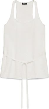 Theory Belted Silk Blend Top