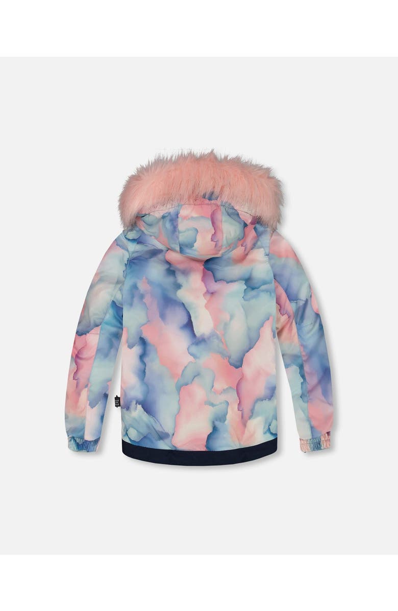 Deux par Deux Girl's Two Piece Snowsuit Printed Pastel Watercolor, Alternate, color, 