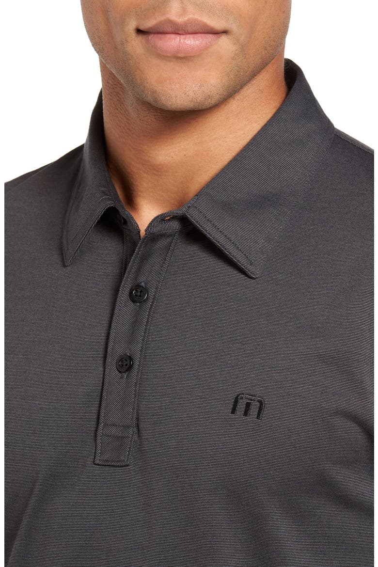 The Zinna Slub Piqué Polo, Alternate, color, BLACK