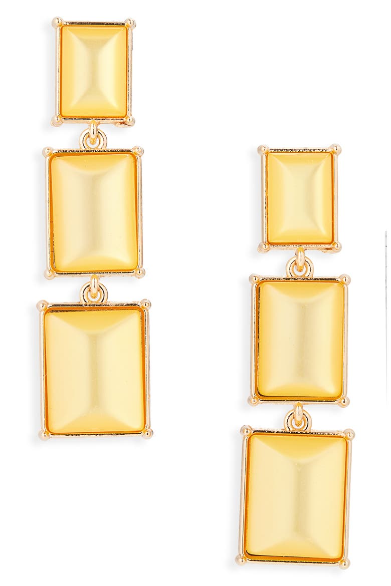 Crystal Stone Drop Earrings, Main, color, GOLD/ NEUTRAL