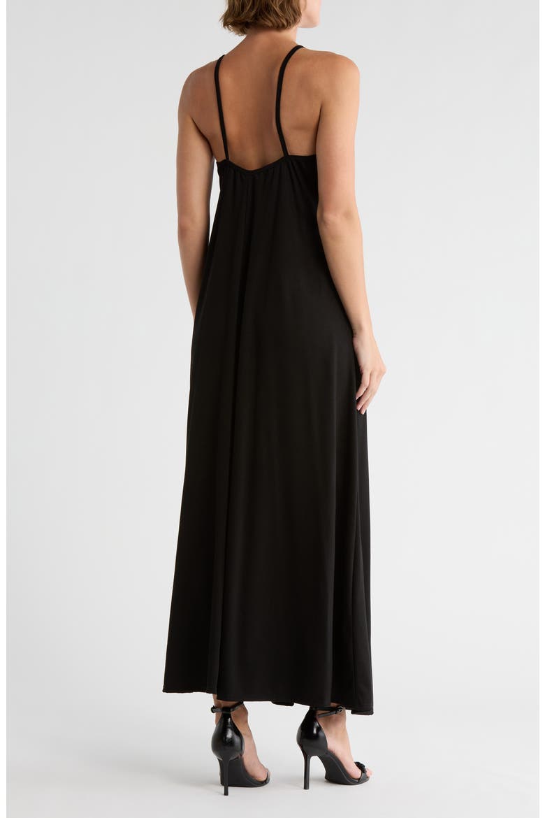 Scoop Neck Maxi Dress, Alternate, color, BLACK