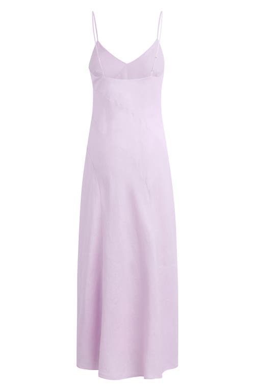 Favorite Daughter The Josette Linen Slip Dress In Wisteria Musk