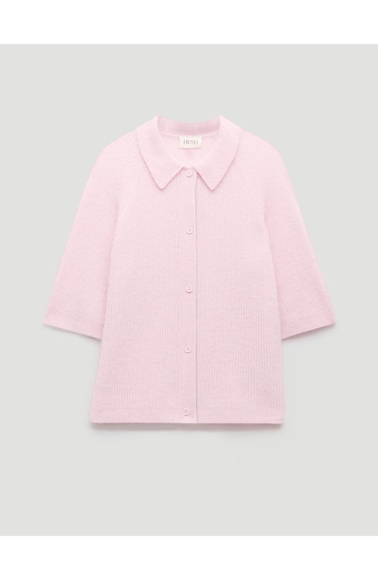 Hush Jinny Wool Blend Short Sleeve Cardigan, Alternate, color, Pale Pink