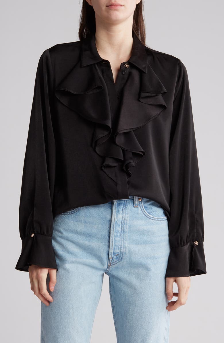 Gemma + Jane Long Sleeve Ruffle Blouse, Main, color, 