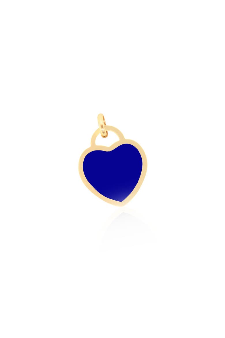 Lapis Heart Padlock Charm, Main, color, Lapis