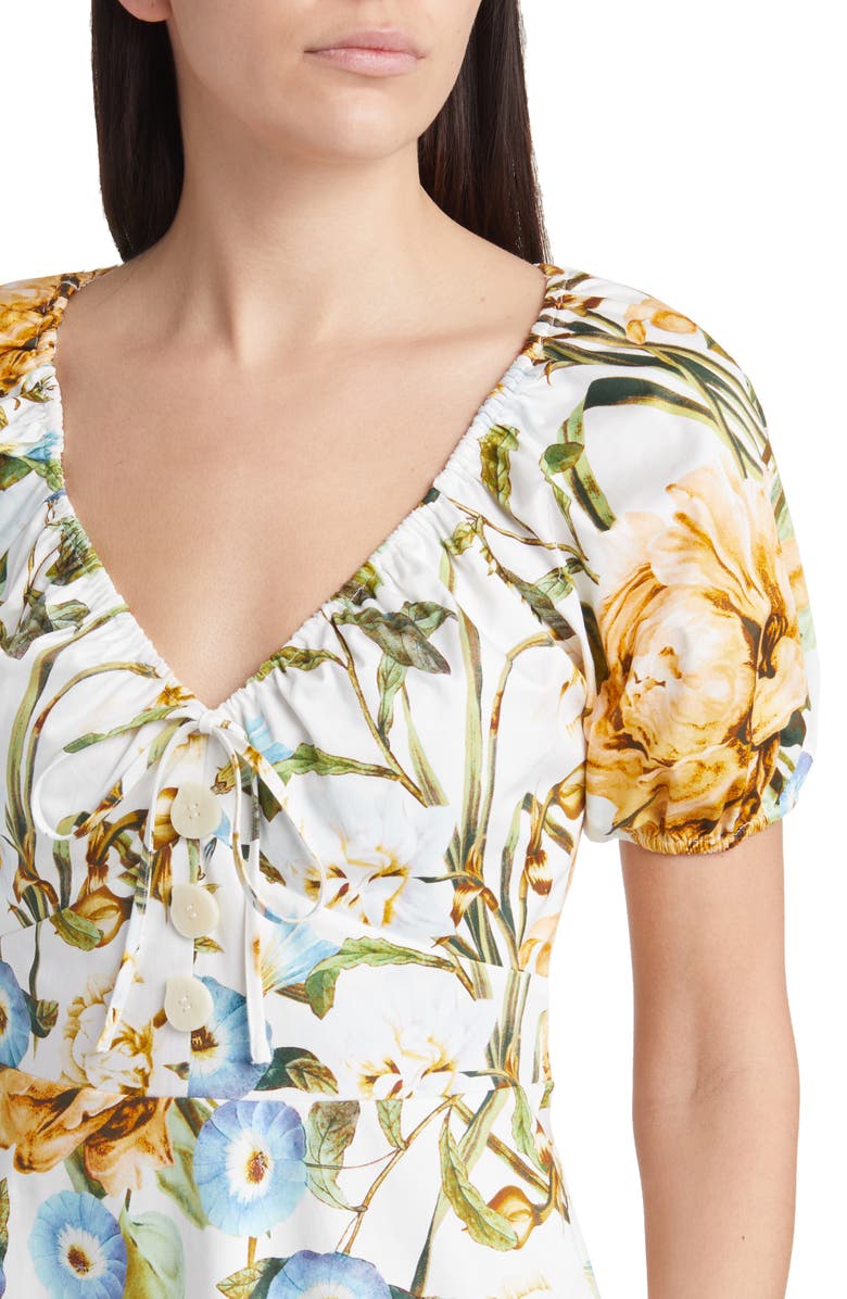 Favorite Daughter The Beloved Floral Stretch Cotton Minidress, Alternate, color, 