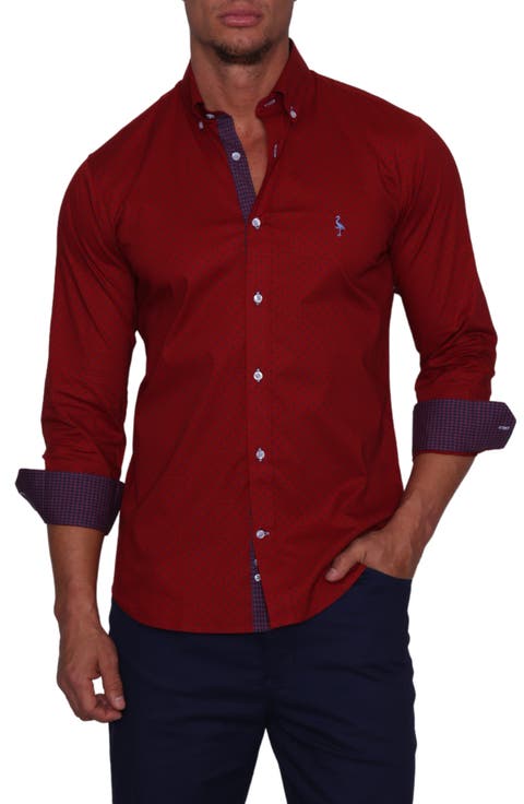 Red Dot Print Shirt