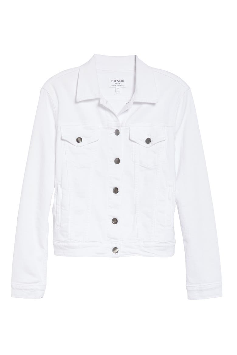 Le Vintage Denim Jacket, Alternate, color, BLANC