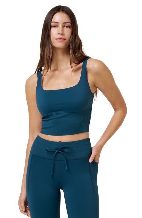 Travismathew Limitless Bonded Sports Bra In Blue