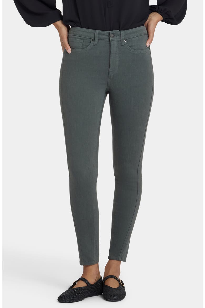 Ami Twist Seam High Waist Skinny Jeans, Main, color, TRUE OLIVE