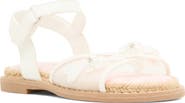 Steve Madden Kids' TKinsley Floral Embellished Ankle Strap Sandal