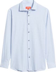 Johnston & Murphy XC+™ Motion Microcheck Knit Button-Up Shirt