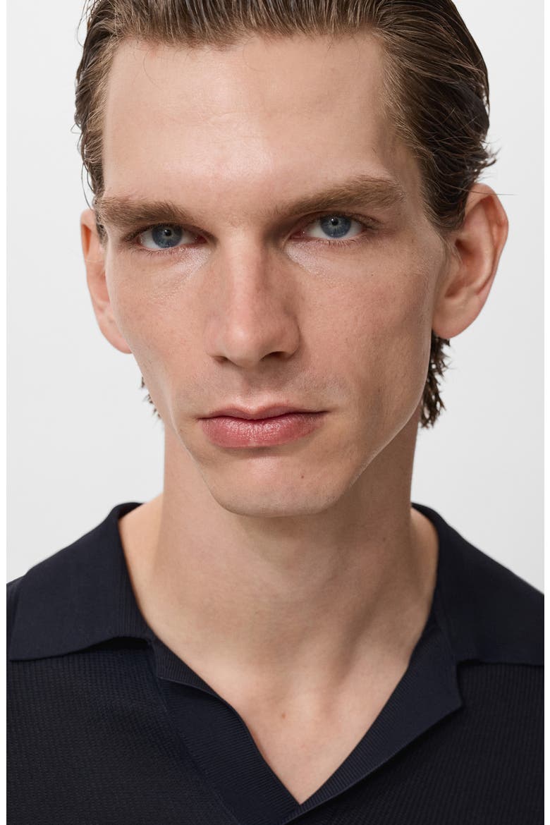 Johnny Collar Ribbed Polo Sweater, Alternate, color, PETROL BLUE