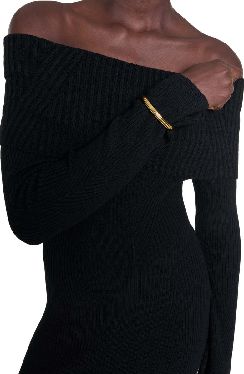 maje Knit maxi dress, Alternate, color, 