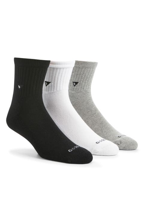 Assorted 3-Pack Quarter Crew Socks