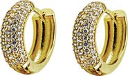 Panacea Pavé Crystal Huggie Hoop Earrings