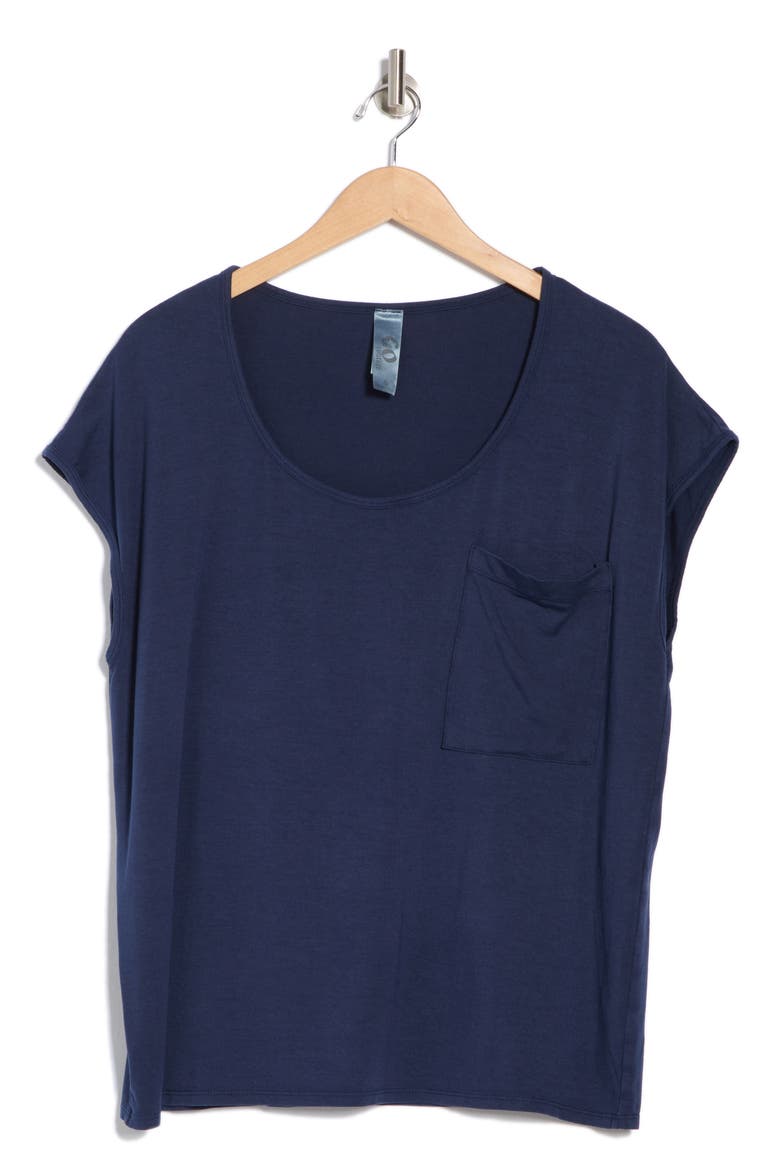 Round Neck Dolman Sleeve Top, Alternate, color, DEJA VU BLUE