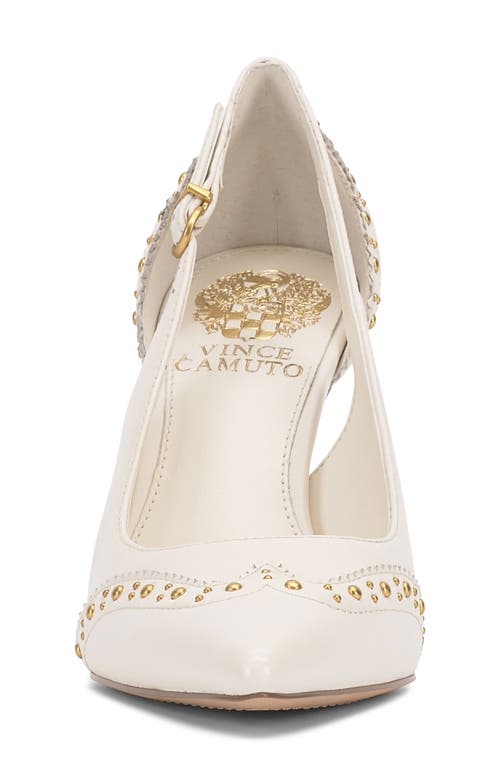 Vince Camuto Hally Studded Pointed Toe Pump In White