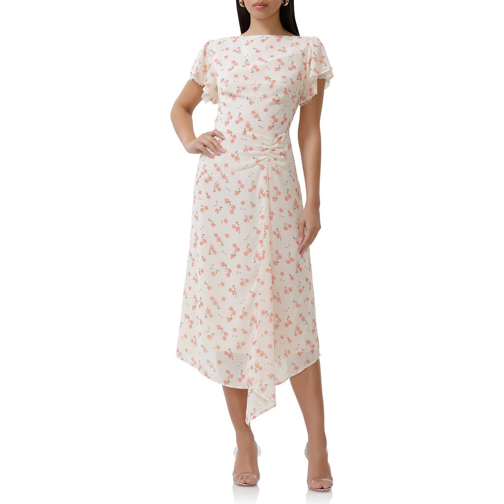 AFRM AFRM VITTORIA FLORAL COWL BACK MIDI DRESS