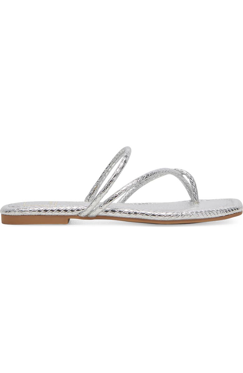Dolce Vita Leanna Slide Sandal, Alternate, color, Silver Embossed Leat