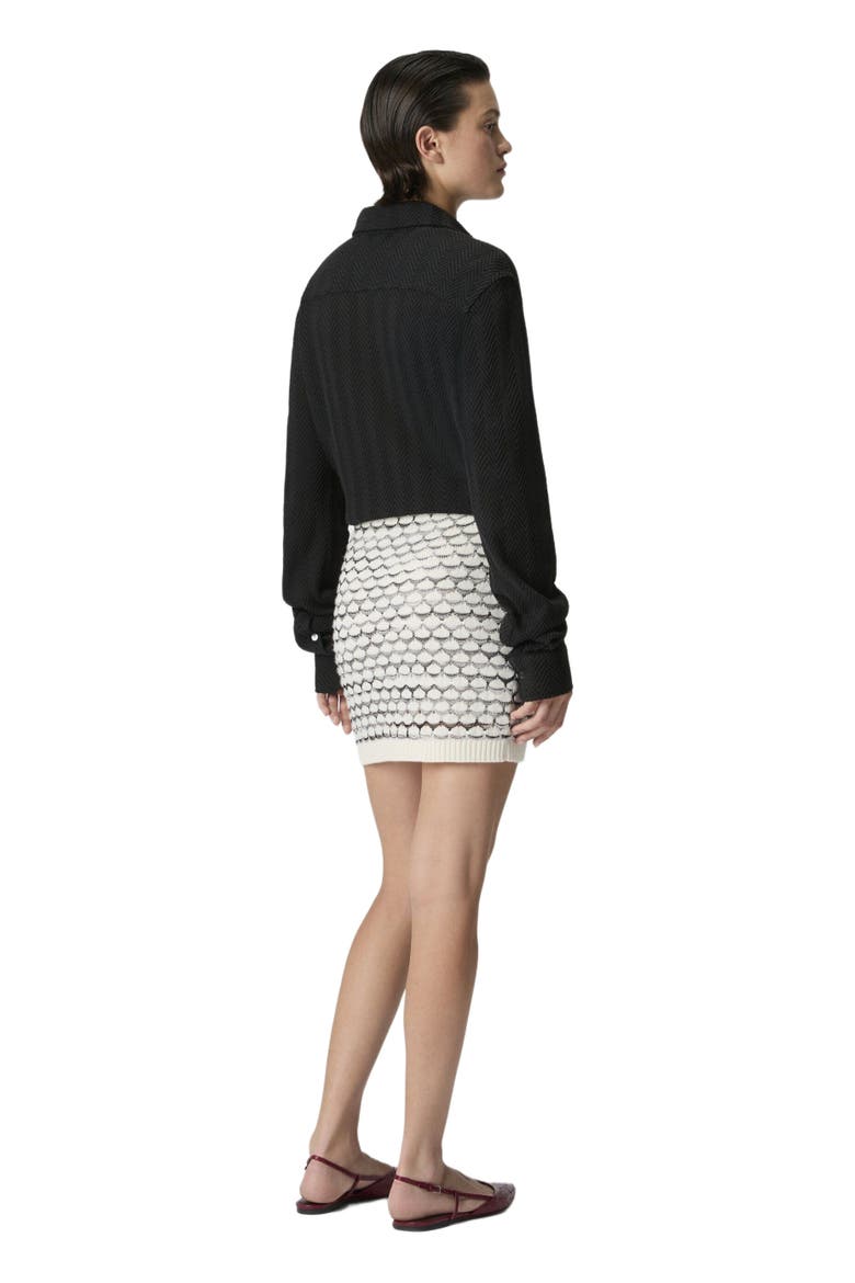 Mini Skirt In Cashmere And Viscose, Alternate, color, White