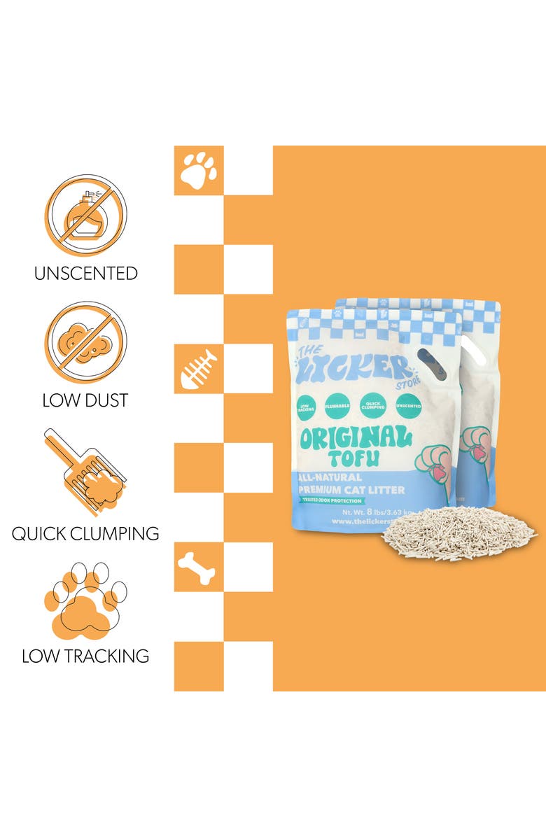 The Licker Store Ultra Absorbent Tofu Cat Litter, Fast Clumping & Flushable, Odor Control, Low Dust, Alternate, color, 16Lbs (8Lbs * 2Bags)