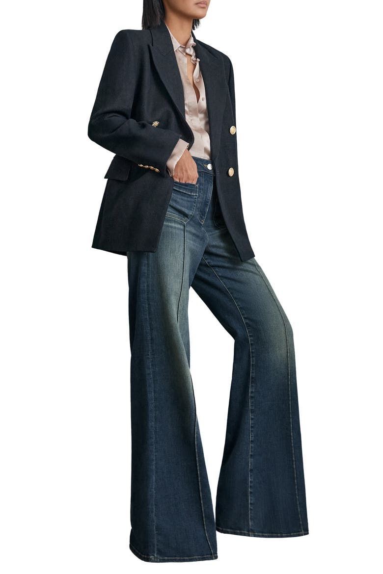 Sakura Flare Jeans, Alternate, color, MID BLUE