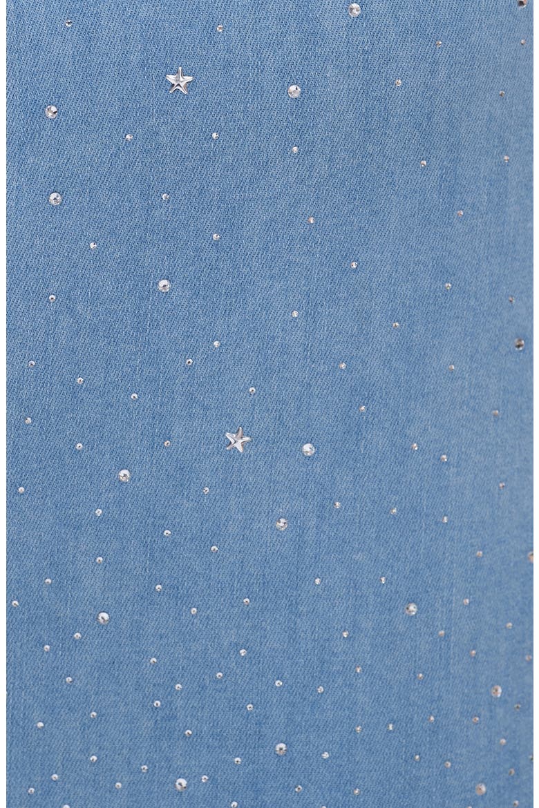 Rhinestone Denim Dress, Alternate, color, BLUEBERRY