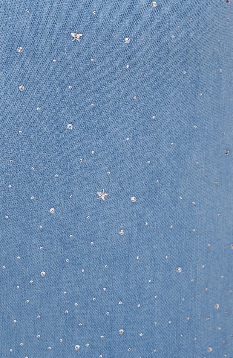 Bayeas Rhinestone Denim Dress, Alternate, color,