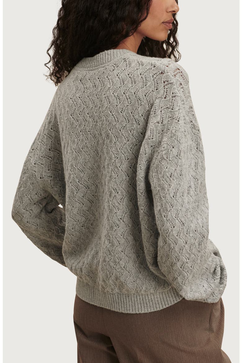 Hossler Pointelle Cardigan, Alternate, color, GREY
