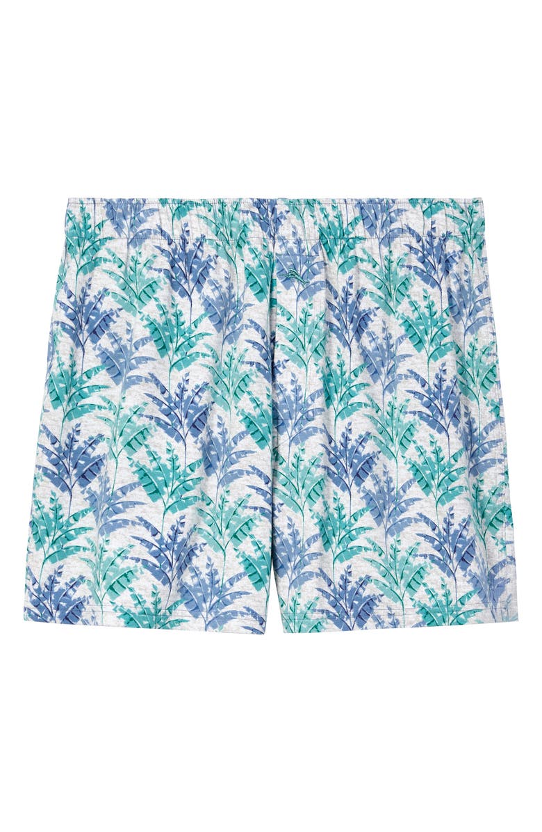 Tommy Bahama Knit Stretch Cotton Boxers, Main, color, Grey Heather/ Print