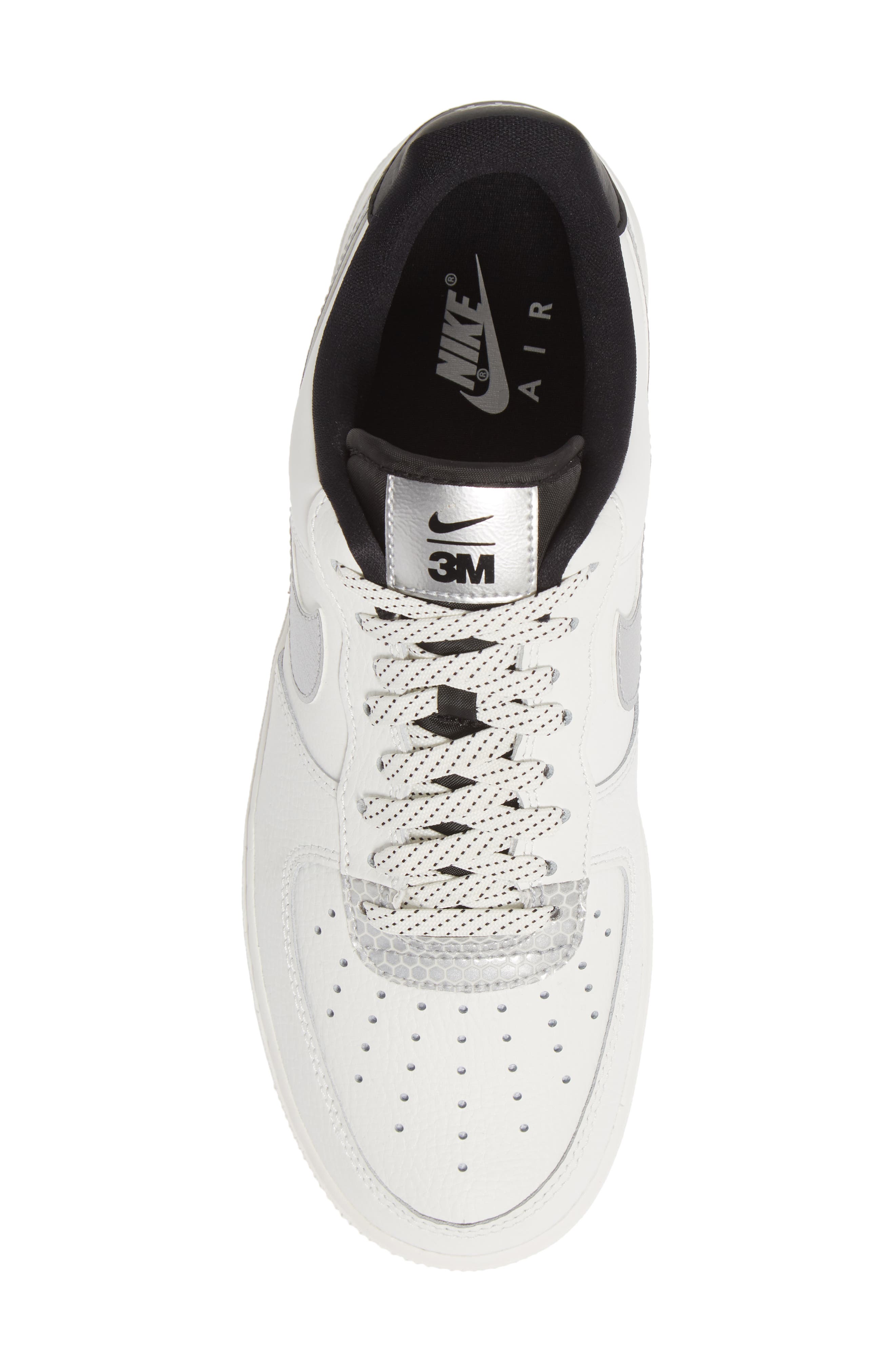 x 3M Men's Air Force 1 '07 LV8 Sneaker, Alternate, color, WHITE/ WHITE/ BLACK