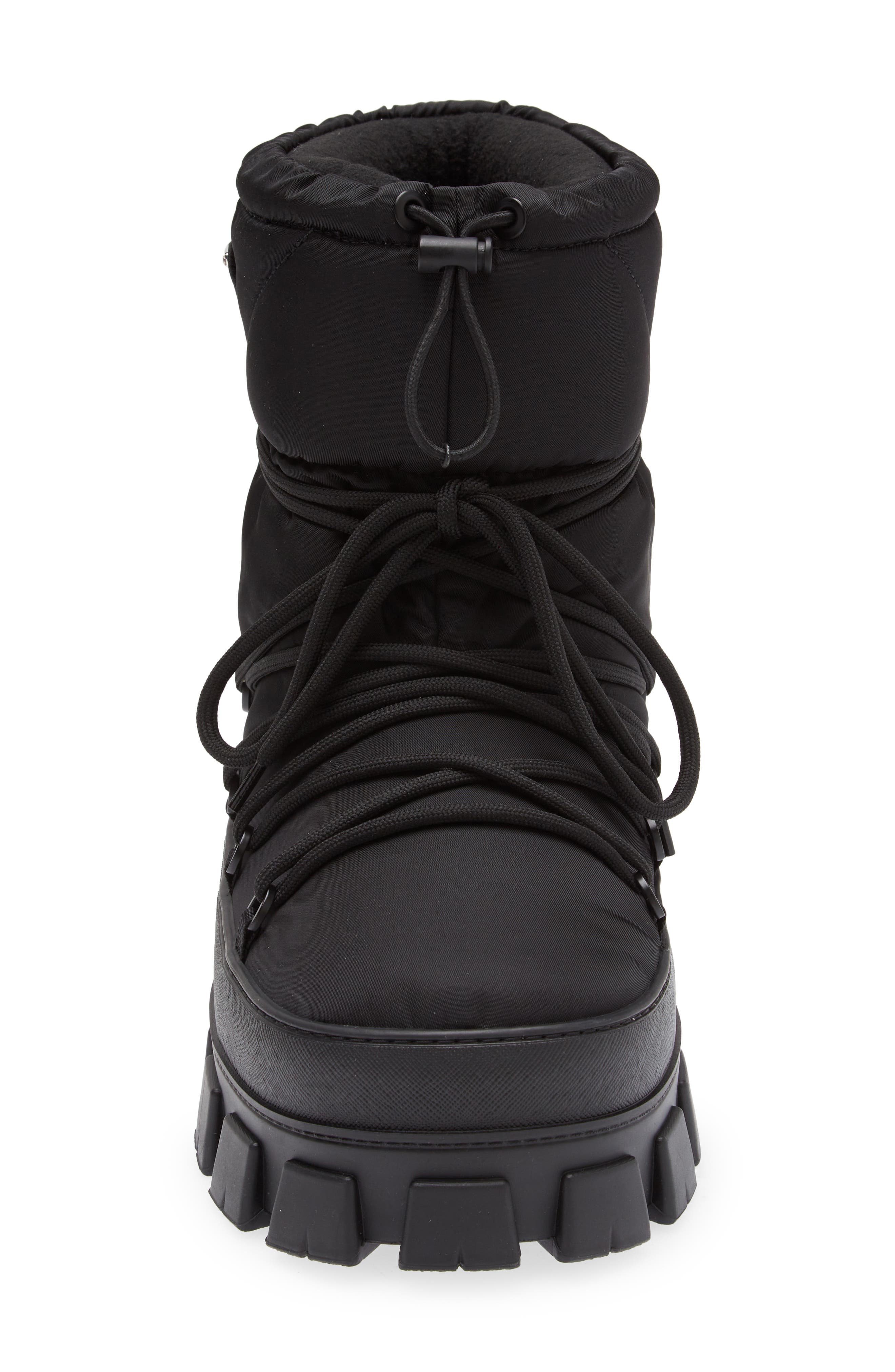 Prada Recycled Nylon Snow Boot, Alternate, color, 