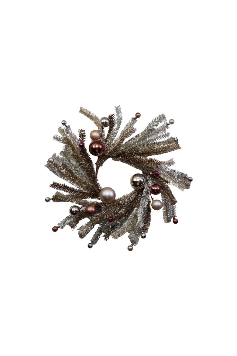 Diameter Tinsel Wreath with Ornaments, Multicolor, Main, color, Multicolor