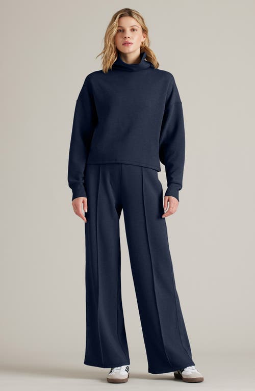 Rhone Dreamglow Mock Neck Sweatshirt In Navy Blue