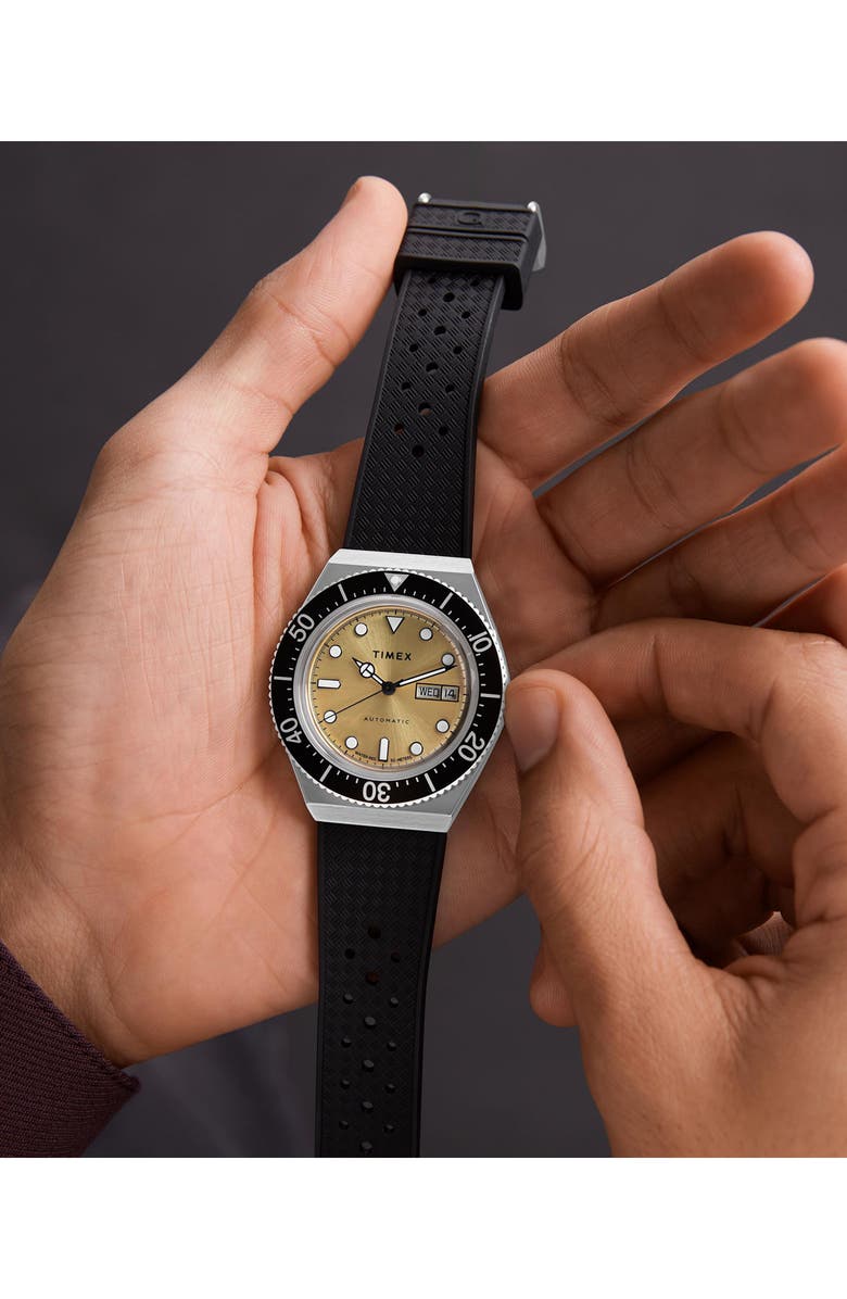 Timex<sup>®</sup> M79 Automatic Rubber Strap Watch, 40mm, Alternate, color,
