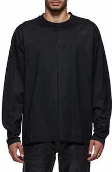 PURPLE BRAND Studded Logo Long Sleeve Cotton Jersey T-Shirt