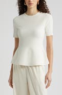 Nordstrom Short Sleeve Peplum Sweater