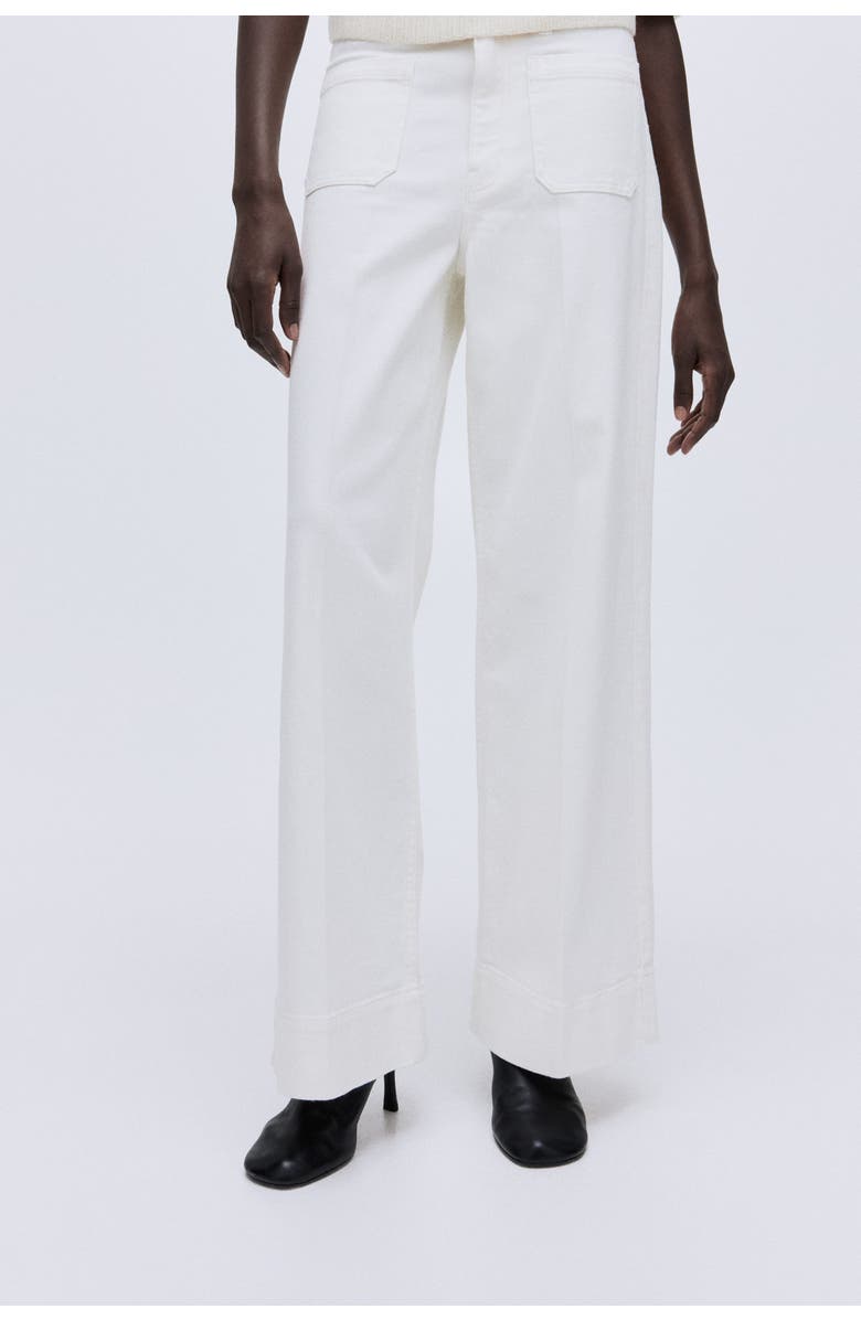 H&M Wide High Jeans, Alternate, color, White