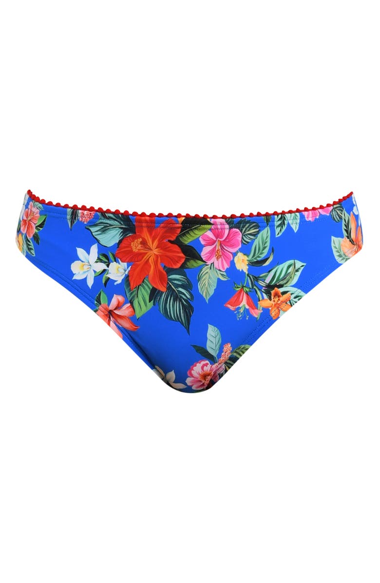 La Blanca Modern Hipster Bikini Bottoms, Alternate, color, Blue Multi