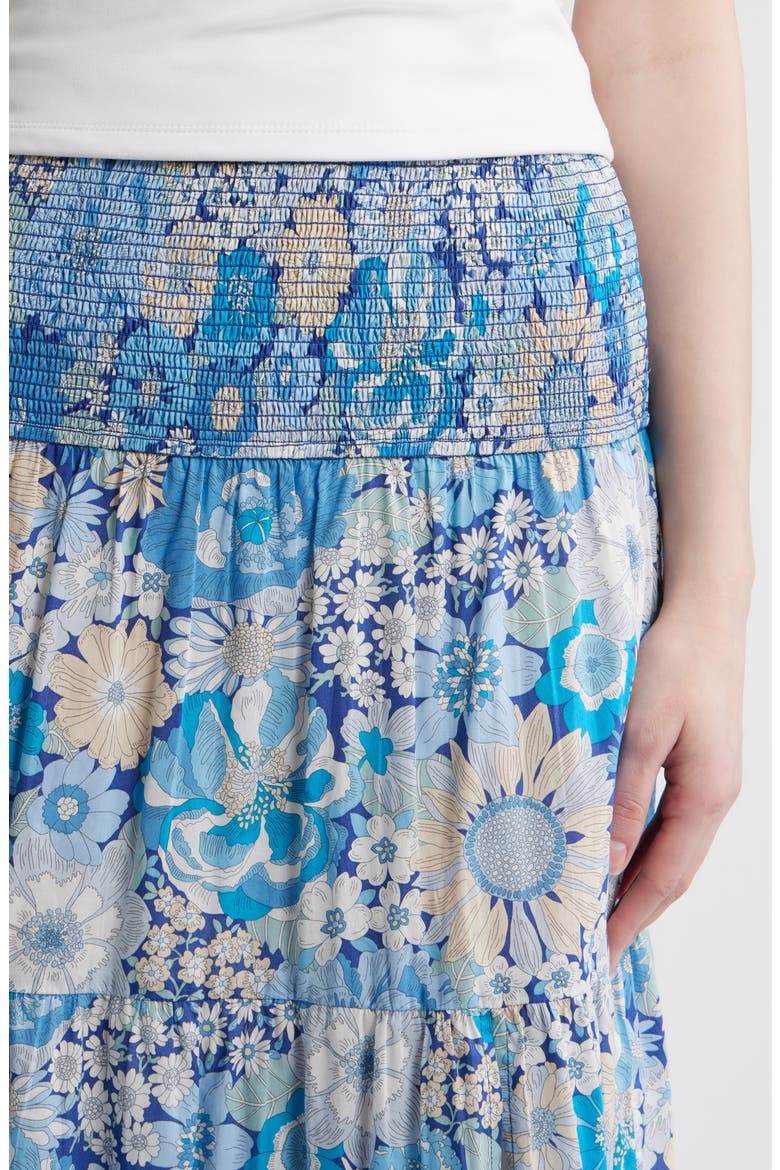 Izzy Print Smocked Waist Maxi Skirt, Alternate, color, SUMMERS IN THE SUN