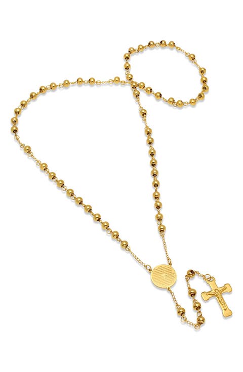 18k Gold Plated Rosary Necklace