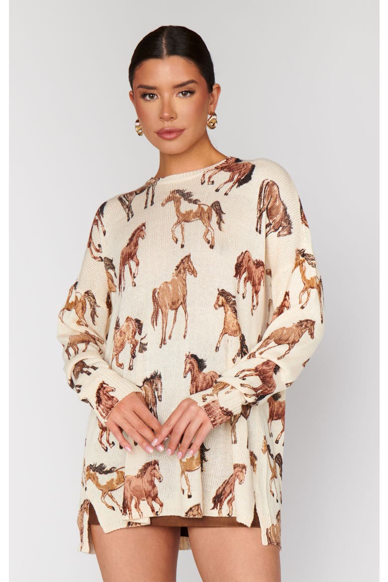 Bonfire Sweater, Main, color, Wild Horses Knit