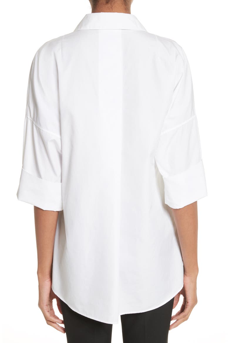 Cotton Poplin Tunic, Alternate, color, WHITE
