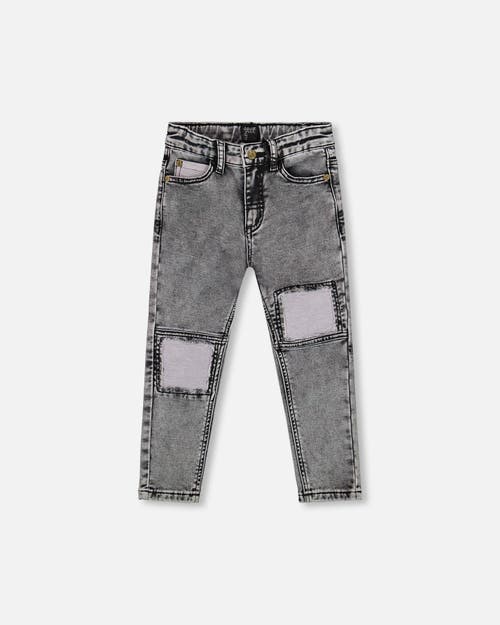 Deux Par Deux French Terry Pants With Contrasting Patch In Black