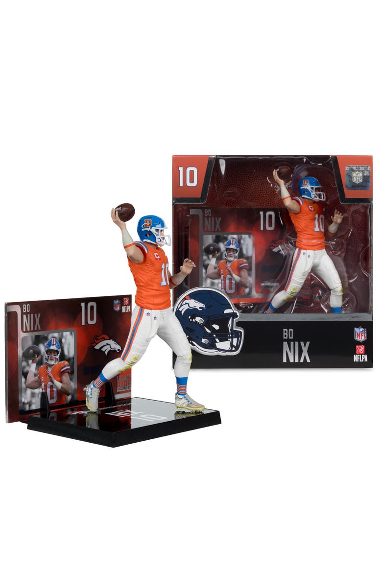 Bo Nix (Denver Broncos) (Classic Uniform) NFL 7" Figure McFarlane, Main, color, Multi-Color