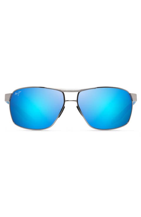 The Bird 62.5mm Oversize Polarized Rectangular Sunglasses