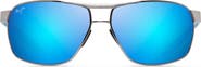 Maui Jim The Bird 62.5mm Oversize Polarized Rectangular Sunglasses