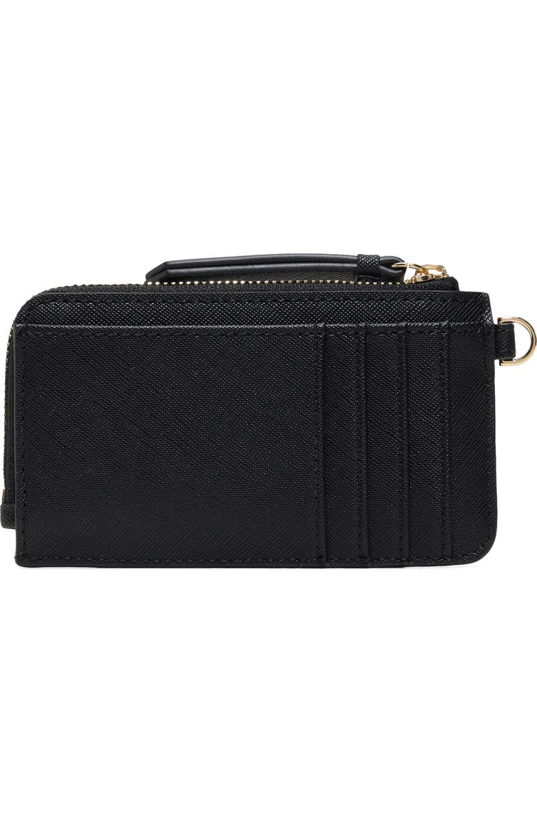 Ted Baker London Lulu Leather Zip Card Case, Alternate, color, Black