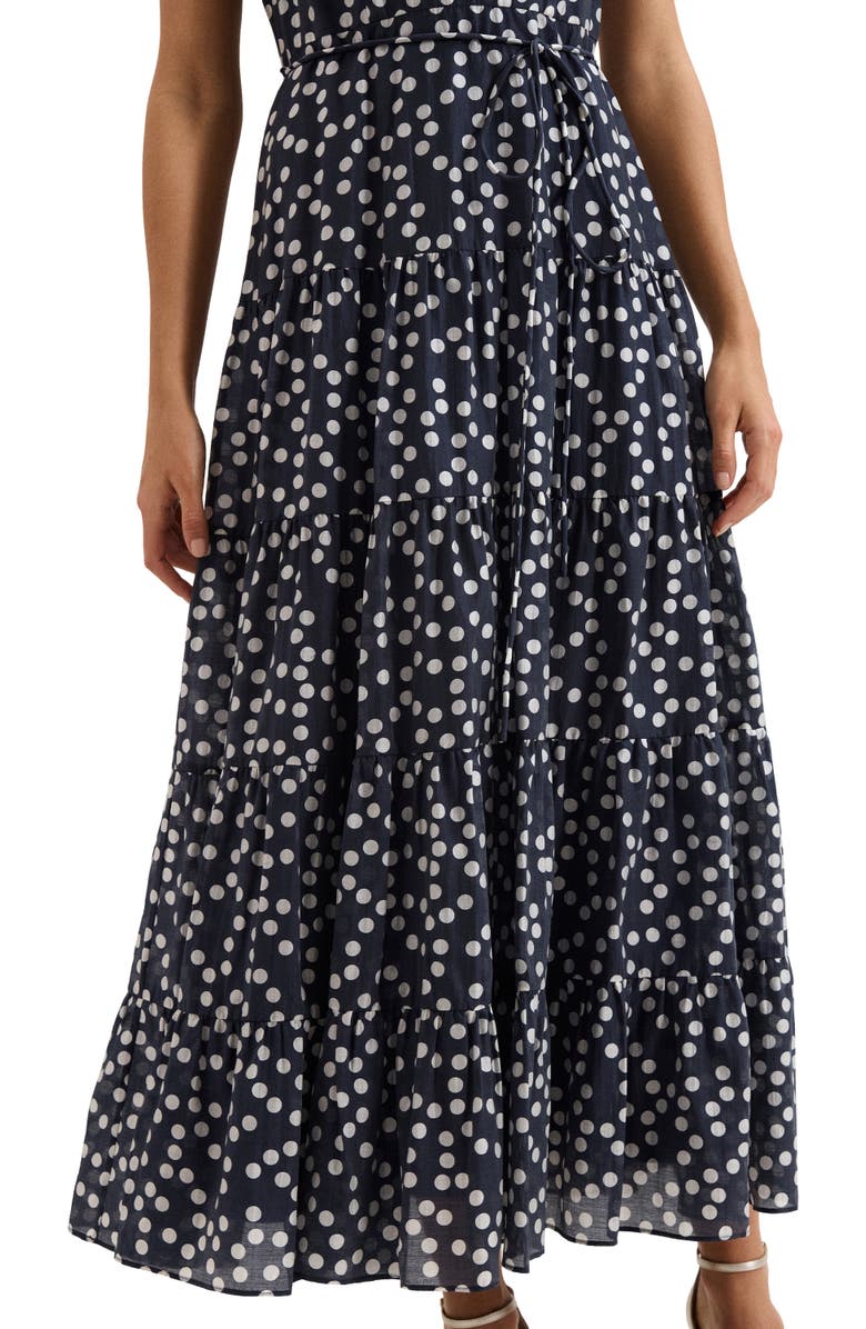 Phase Eight Nita Navy Spot Maxi, Alternate, color, Navy